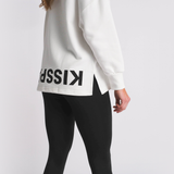 KISSPADEL CROPPED CREW NECK - HVID