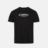 CORK PADEL TEAM TEE - SVART